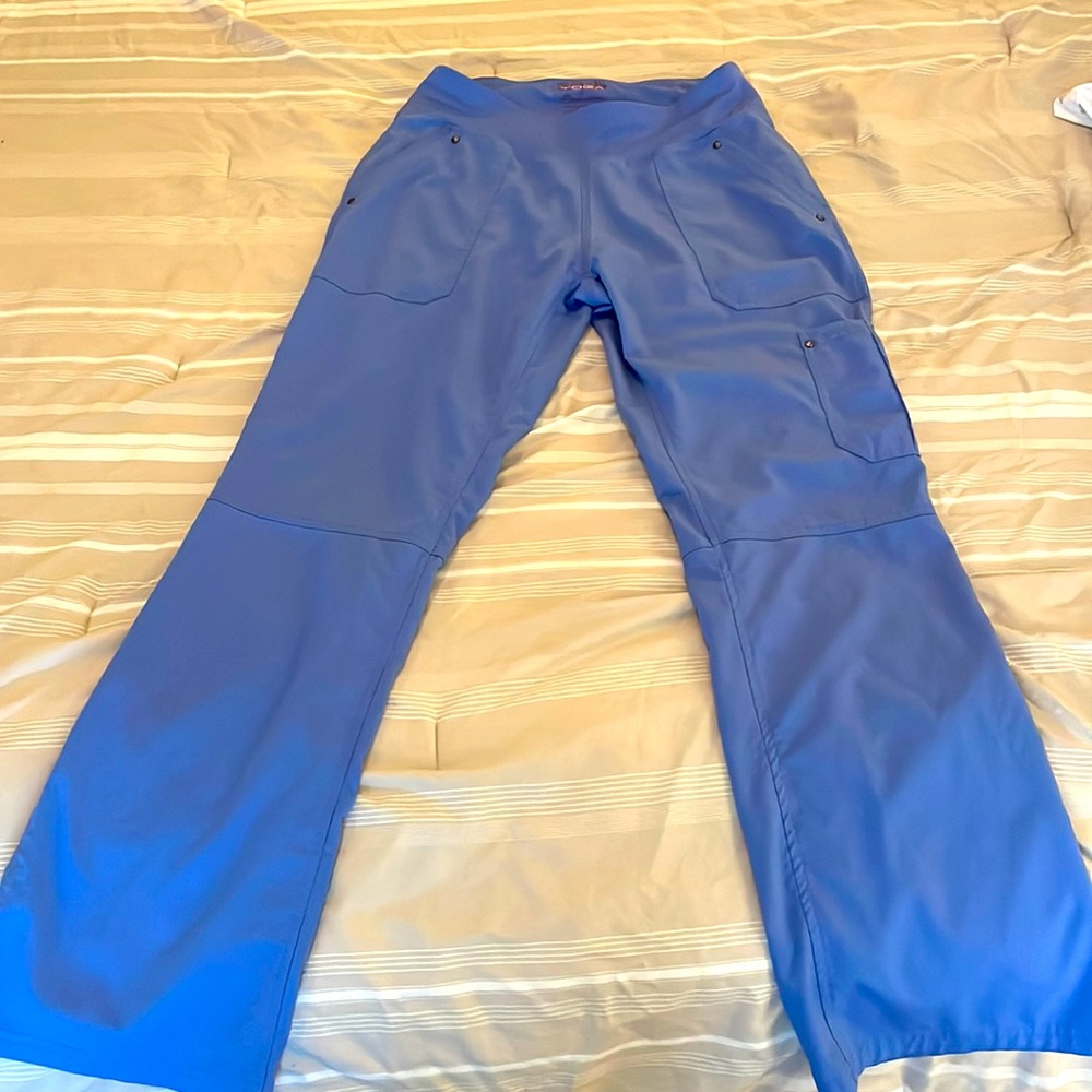 Purple Label Yoga by Healing Hands Ceil Blue Tori Scrub Pant